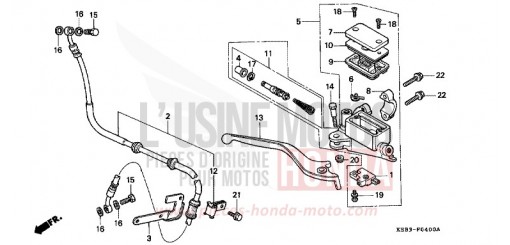 FR. BRAKE MASTER CYLINDER CA125S de 1995